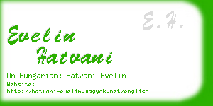 evelin hatvani business card